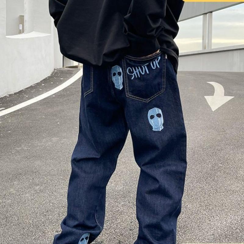 Men' Jeans Tide Brand Masked Embroidery Men And Women American Street Ins Hip-hop Retro Loose Casual Straight Wide-leg Pants Trousers
Men' Jeans Tide Brand Masked Embroidery Men And Women American Street Ins Hip-hop Retro Loose Casual Straight Wide-leg Pants Trousers