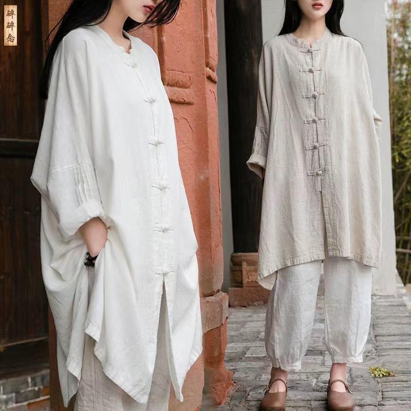 Ethnic Clothing Chinese Traditional Women's Retro Long Sleeves Cotton And Linen Shirts Ladies Gown Clothes Autumn Tops Coat
Ethnic Clothing Chinese Traditional Women's Retro Long Sleeves Cotton And Linen Shirts Ladies Gown Clothes Autumn Tops Coat