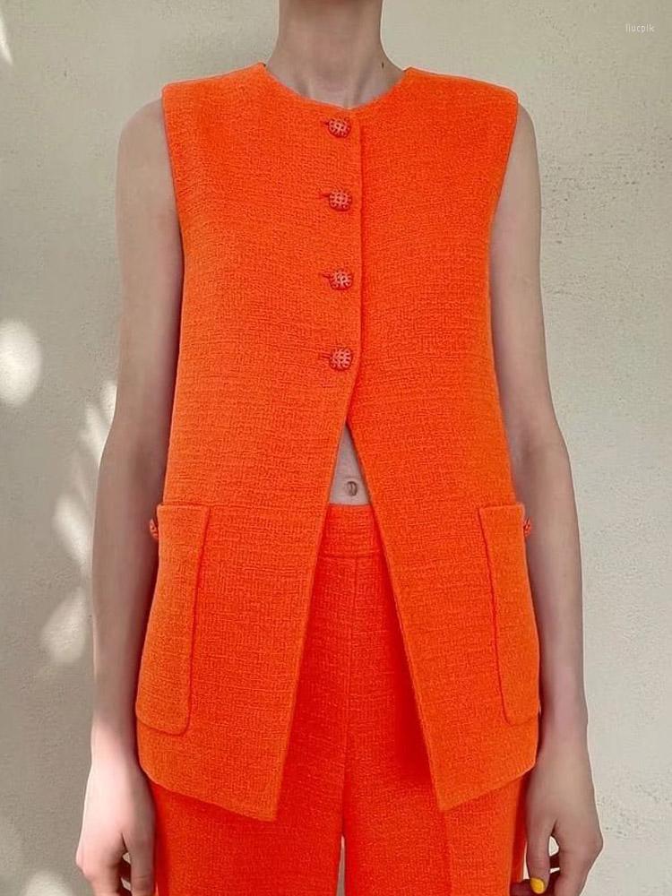 Women's Vests Kumsvag 2022 Summer Women Casual Coats Solid Veins O-Neck Sleeveless Buttons Female Sweet Waistcoat Pocket Clothing
Women's Vests Kumsvag 2022 Summer Women Casual Coats Solid Veins O-Neck Sleeveless Buttons Female Sweet Waistcoat Pocket Clothing