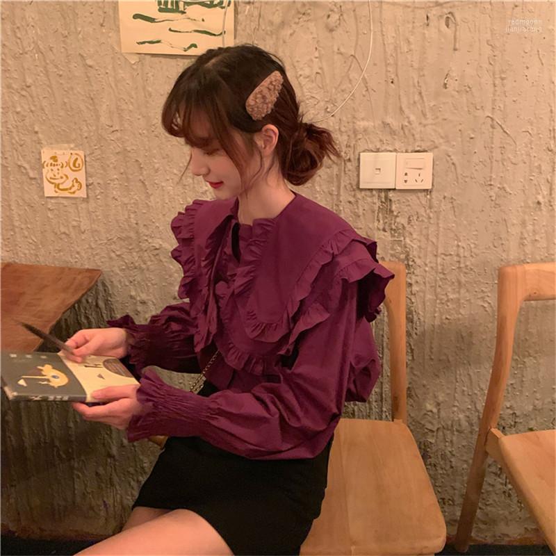 Women's Blouses Women's & Shirts Spring And Autumn Solid Color Loose Large Size Casual Style Sleeve Doll Collar Shirt Top, Purple
Women's Blouses Women's & Shirts Spring And Autumn Solid Color Loose Large Size Casual Style Sleeve Doll Collar Shirt Top, Purple