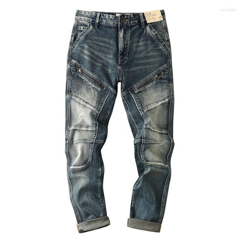 Men's Jeans High-end 2022 Retro Motorcycle Men Spring Autumn Loose Zipper Designer Straight Pants Stitching Tooling Cargo, H2022 blue jeans
Men's Jeans High-end 2022 Retro Motorcycle Men Spring Autumn Loose Zipper Designer Straight Pants Stitching Tooling Cargo, H2022 blue jeans