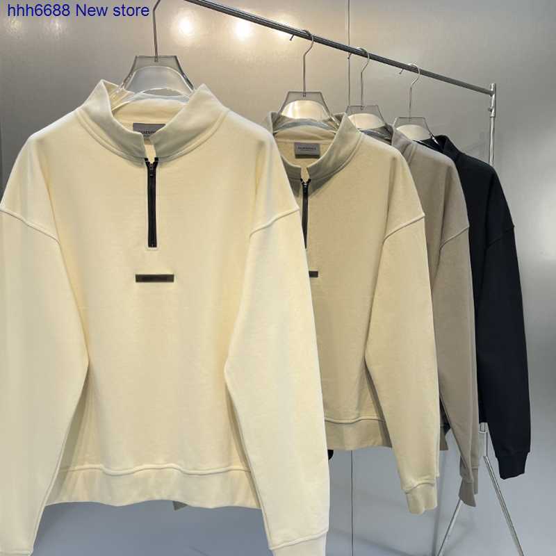 2022ss New Hoodies Sweatshirt Streetwear Fashion Brand Ess Men' Women' Half Zip Stand Collar Silica Gel Loose Hip Hop Pullover, Beige
2022ss New Hoodies Sweatshirt Streetwear Fashion Brand Ess Men' Women' Half Zip Stand Collar Silica Gel Loose Hip Hop Pullover, Beige