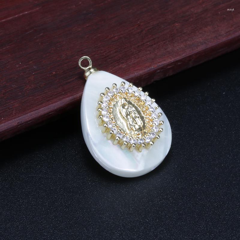 Pendant Necklaces White Cz Paved Gold Religious Belief The Blessed Virgin Mary Daily Jewelry Water Drop Shell Choker Necklace For Women
Pendant Necklaces White Cz Paved Gold Religious Belief The Blessed Virgin Mary Daily Jewelry Water Drop Shell Choker Necklace For Women