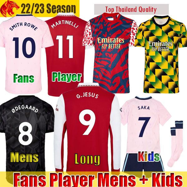 22 23 SMITH ROWE Soccer Jerseys G.JESUS SAKA ARSENAL SALIBA 2022 2023 Fans Player version Gunners ODEGAARD Football Shirt MARTINELLI Long Jersey Mens Kids kit 3XL 5XL, Long home
22 23 SMITH ROWE Soccer Jerseys G.JESUS SAKA ARSENAL SALIBA 2022 2023 Fans Player version Gunners ODEGAARD Football Shirt MARTINELLI Long Jersey Mens Kids kit 3XL 5XL, Long home