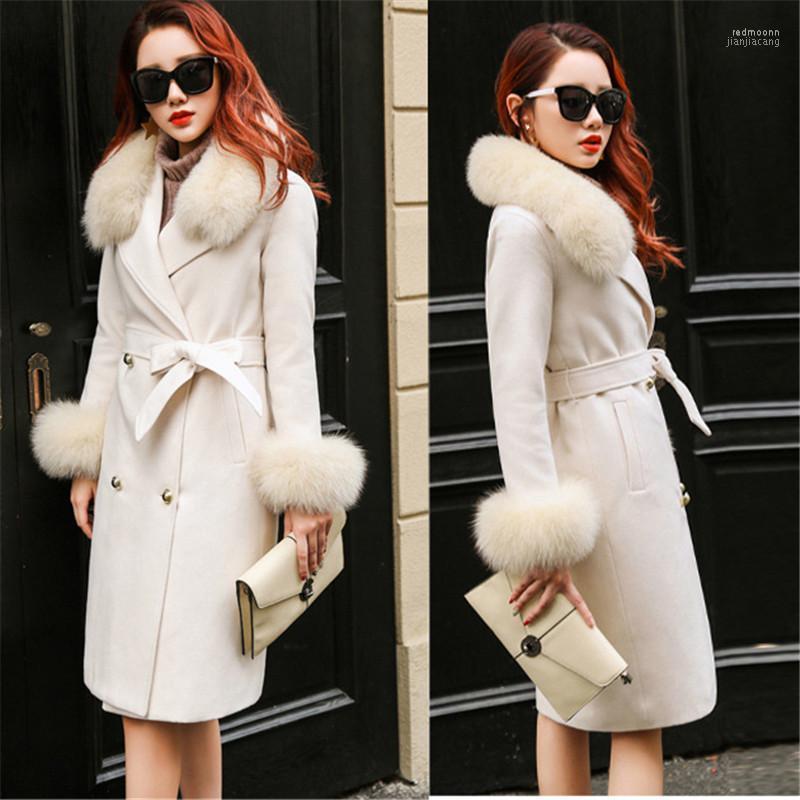 Women's Wool Women's & Blends Autumn Winter Woolen Coat 2022 Female Jackets Slim Fashion Overcoat Add Cotton To Keep Warm Coats Outwear, White
Women's Wool Women's & Blends Autumn Winter Woolen Coat 2022 Female Jackets Slim Fashion Overcoat Add Cotton To Keep Warm Coats Outwear, White