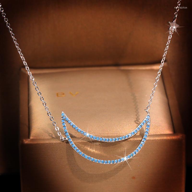 Choker 2022 Cute Moon Pendant With Blue Zircon Stone Silver Color Chain Necklace For Women Fashion Jewelry
Choker 2022 Cute Moon Pendant With Blue Zircon Stone Silver Color Chain Necklace For Women Fashion Jewelry