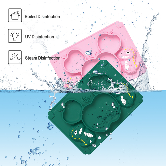 Cups Dishes Utensils TYRY.HU Baby Soft Silicone Sucker Bowl Plate Cup Bibs Spoon Fork Sets Non-slip Tableware Children's Feeding BPA Free 221020