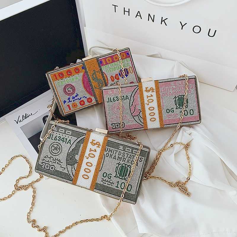 Women Crystal Money USD Bags Dollar Design Luxury Diamond Evening Bags Party Purse Clutch Bags Wedding Dinner Purse and Handbags, Colorful
Women Crystal Money USD Bags Dollar Design Luxury Diamond Evening Bags Party Purse Clutch Bags Wedding Dinner Purse and Handbags, Colorful