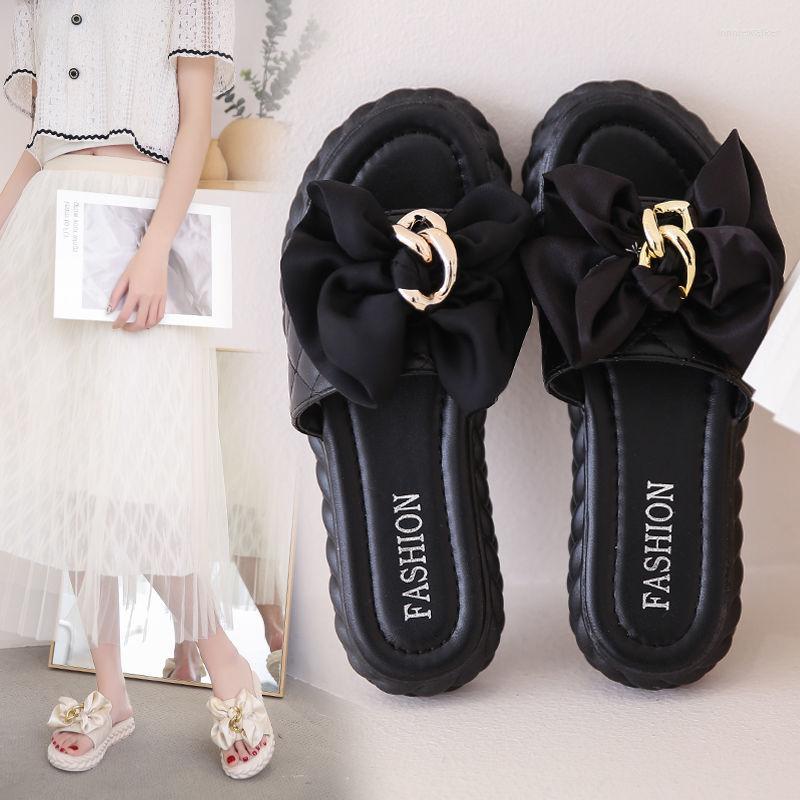 Sandals 2022 Temperament Bow Satin Soft Bottom Slippers Ladies Household Non-slip Flat Outer Wear And
Sandals 2022 Temperament Bow Satin Soft Bottom Slippers Ladies Household Non-slip Flat Outer Wear And