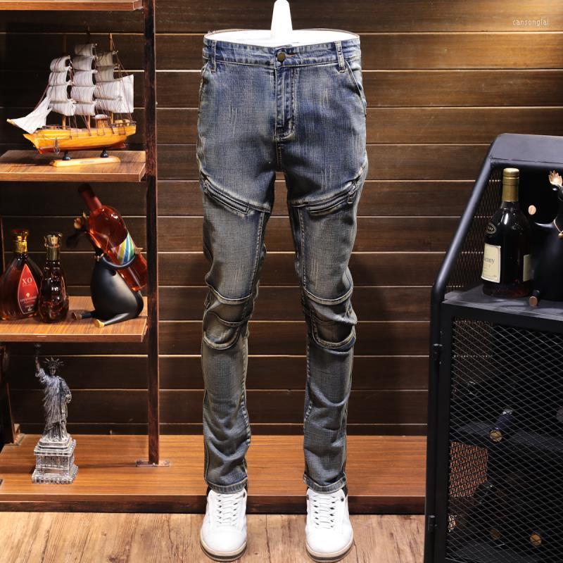 Men's Jeans Retro Stitching Stretch Denim 2022 Autumn Winter Men's Motorcycle Slim Casual Designer Long Trousers Fashion Cargo Pants, D6861 retro blue
Men's Jeans Retro Stitching Stretch Denim 2022 Autumn Winter Men's Motorcycle Slim Casual Designer Long Trousers Fashion Cargo Pants, D6861 retro blue