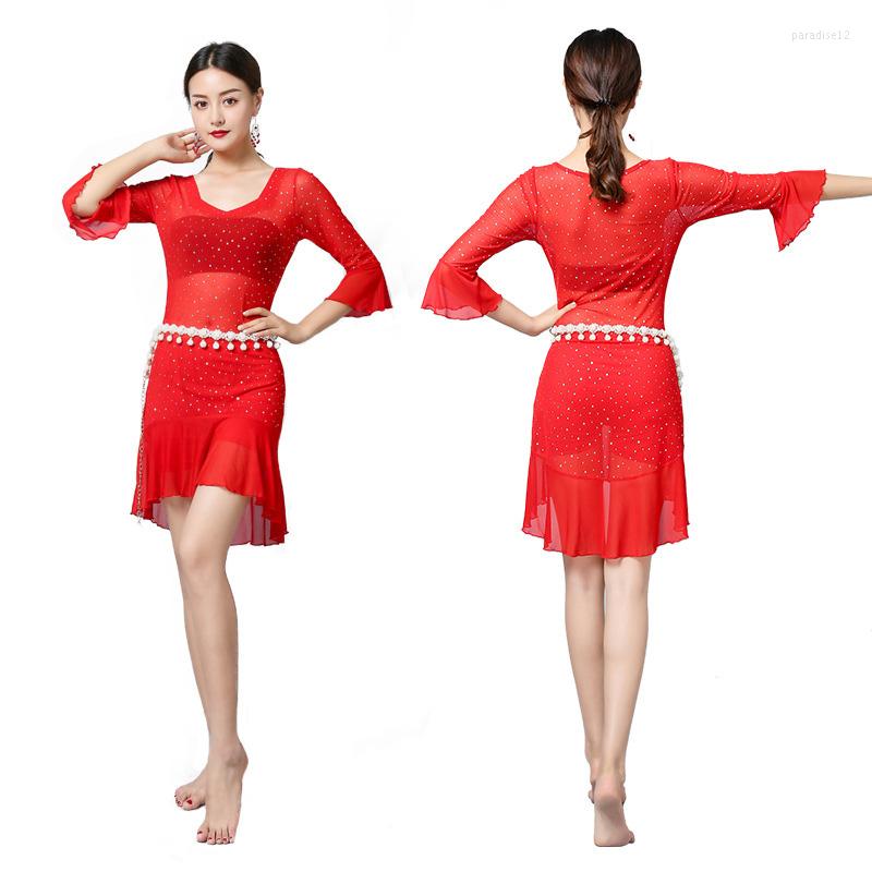 Stage Wear Women Oriental Classical Bellydance Costume Translucent Net Yarn White Dots Dress With Leggings Dancing Performance Clothing, Black
Stage Wear Women Oriental Classical Bellydance Costume Translucent Net Yarn White Dots Dress With Leggings Dancing Performance Clothing, Black