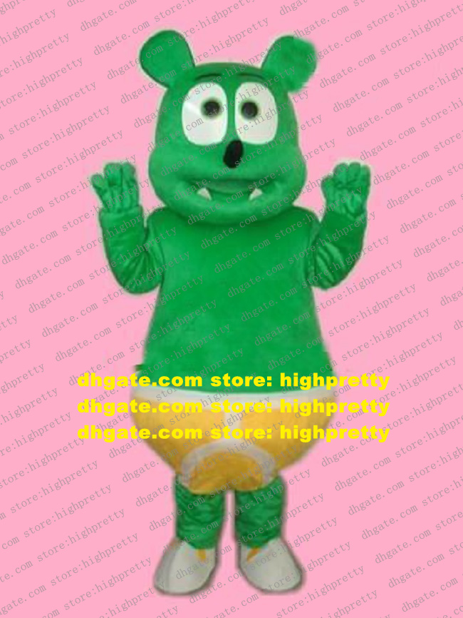 Lively Green Gummy Bear Mascot Costume Mascotte Gummibar With Fat Chubby Body Yellow Briefs Adult Size No.689, As in photos
Lively Green Gummy Bear Mascot Costume Mascotte Gummibar With Fat Chubby Body Yellow Briefs Adult Size No.689, As in photos