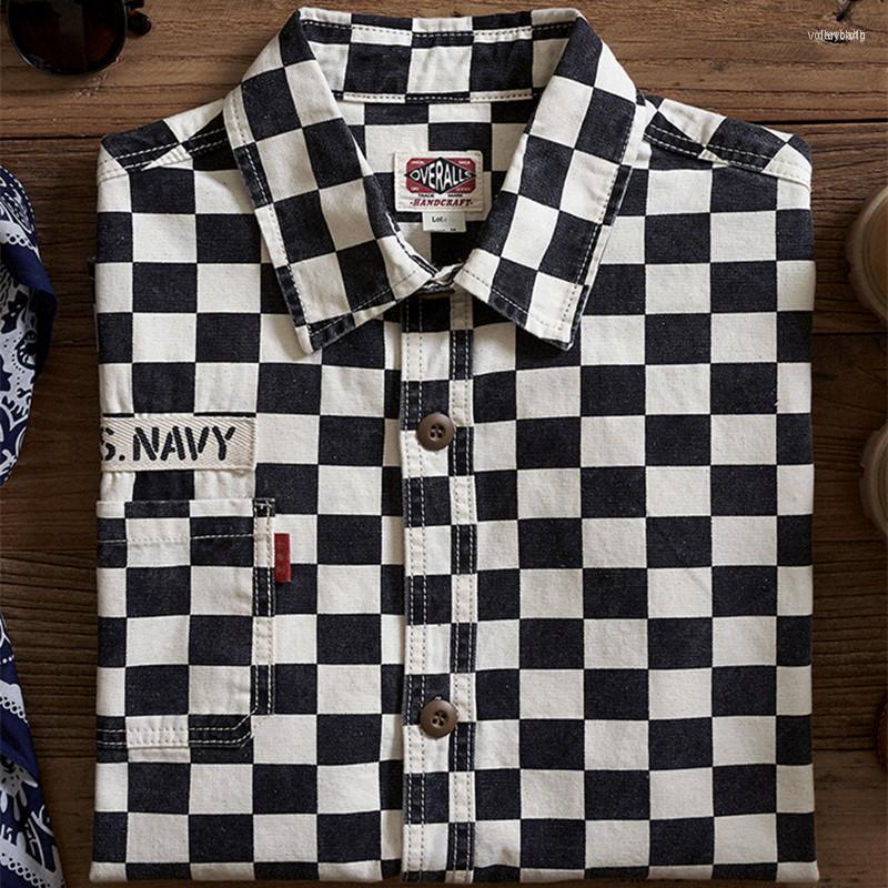 Men's Casual Shirts Men's Summer American Retro Black And White Plaid Tooling Shirt Men's Cotton Heavyweight Motorcycle
Men's Casual Shirts Men's Summer American Retro Black And White Plaid Tooling Shirt Men's Cotton Heavyweight Motorcycle