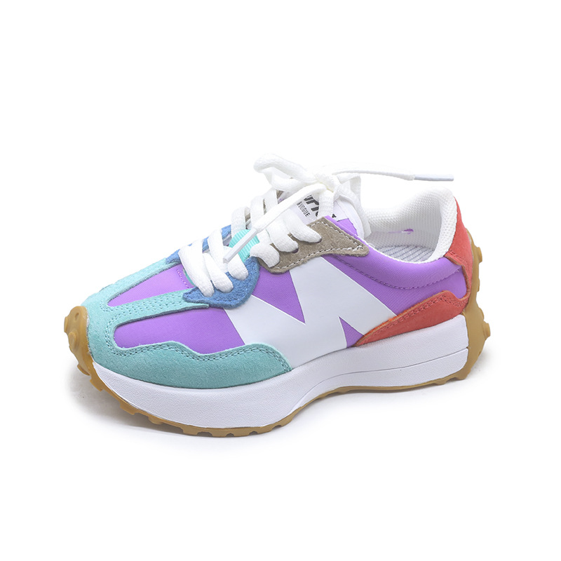 Fashion Patchwork Boys Girls Sneakers PU Soft Casual Sports Shoes For Children Spring Anti Slip High Quality Kids Running Shoes L220810