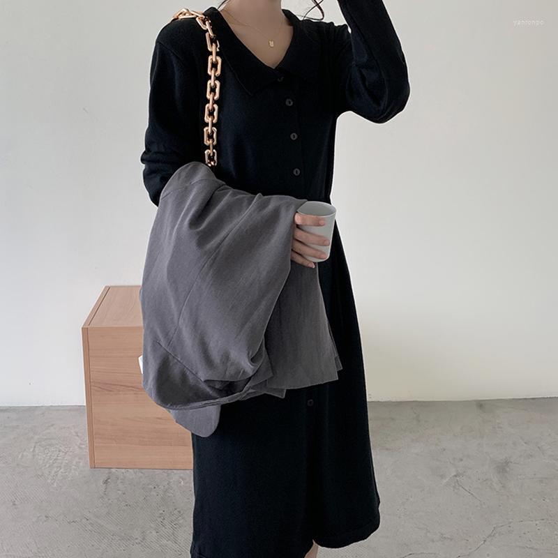 Casual Dresses Alien Kitty 2022 Women French Retro Knit Solid Loose Long Gentle Turn-down Collar Elegant Chic Female Fashion Clothe, Khaki
Casual Dresses Alien Kitty 2022 Women French Retro Knit Solid Loose Long Gentle Turn-down Collar Elegant Chic Female Fashion Clothe, Khaki