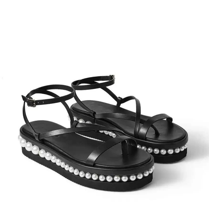 Summer PINE Sandals Wedges Latte Vachetta Leather Perfect Designer Comfort Platform Flats with Pearl Embellishment Gladiator Sandalias
Summer PINE Sandals Wedges Latte Vachetta Leather Perfect Designer Comfort Platform Flats with Pearl Embellishment Gladiator Sandalias