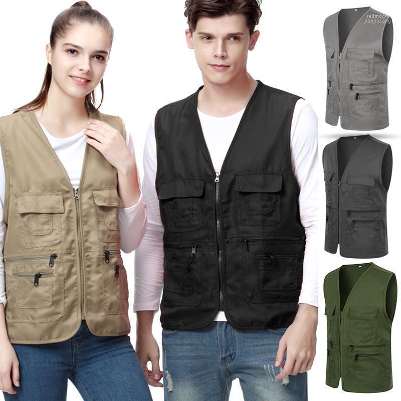Women's Vests Women's Men Women Waistcoat Multi-pockets Zipper Loose Casual Vest For Outdoor GDD99
Women's Vests Women's Men Women Waistcoat Multi-pockets Zipper Loose Casual Vest For Outdoor GDD99