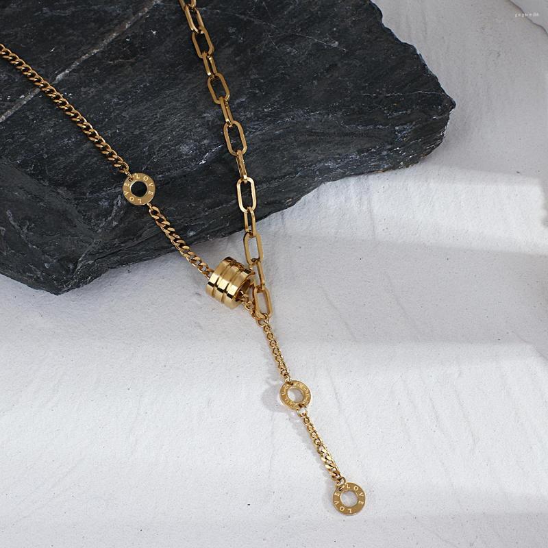 Chains Greatera Trendy Hollow Round Chain Pendnat Necklace For Women Golden Stainless Steel Charm Metal Collar Lover's Jewelry
Chains Greatera Trendy Hollow Round Chain Pendnat Necklace For Women Golden Stainless Steel Charm Metal Collar Lover's Jewelry