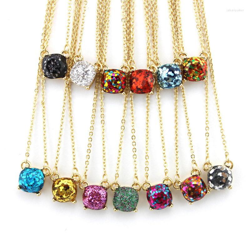 Choker Fashion Gold Small Square Opal Glitter Necklace Jewelry Wholesale 14 Colors OptionChokers Chokers
Choker Fashion Gold Small Square Opal Glitter Necklace Jewelry Wholesale 14 Colors OptionChokers Chokers