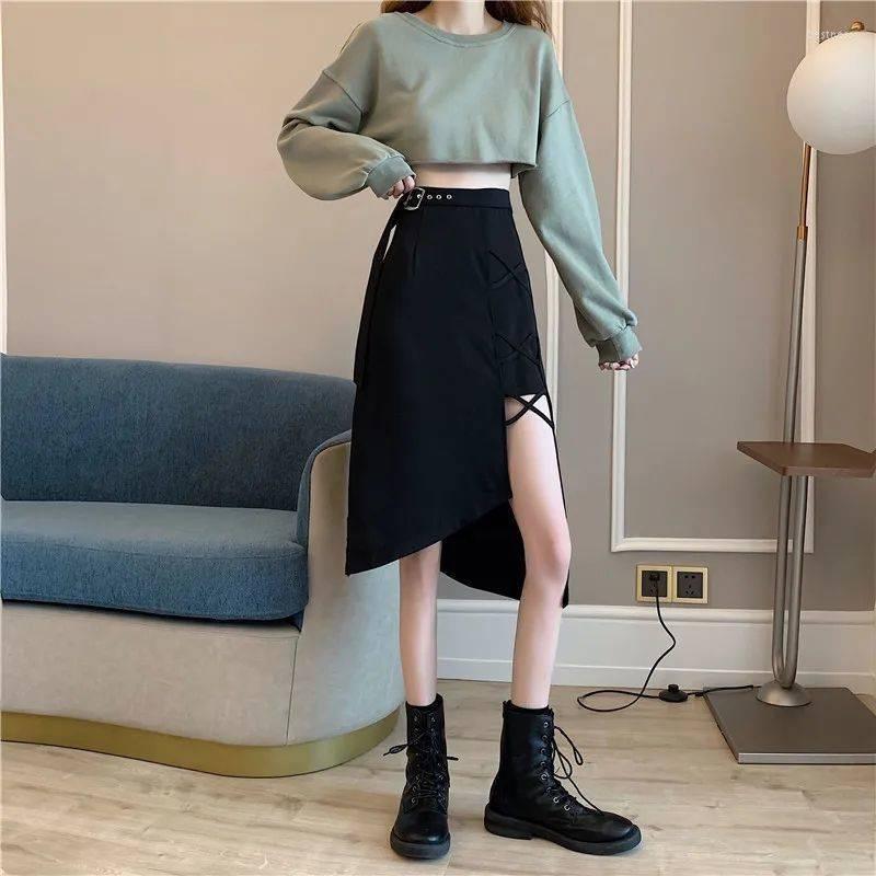 Skirts Women Casual Skirt Summer Fashion Irregular Slit A-line Midi High Waist All-match Sexy Solid Party Office Strappy, Black
Skirts Women Casual Skirt Summer Fashion Irregular Slit A-line Midi High Waist All-match Sexy Solid Party Office Strappy, Black