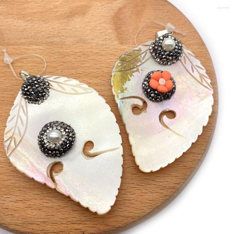 Pendant Necklaces 1pc Fashion Leaf Shape Pendants Natural Pearl Shell With Rhinestone White Color DIY For Jewelry Making Necklace 45x68mm
Pendant Necklaces 1pc Fashion Leaf Shape Pendants Natural Pearl Shell With Rhinestone White Color DIY For Jewelry Making Necklace 45x68mm