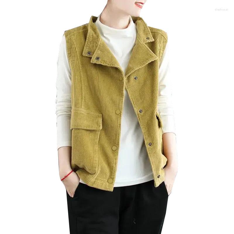 Women's Vests Double Layer Corduroy Jacket For Women 2022 Spring Autumn Sleeveless Vest Coat Female Waistcoat Casual Short With Lined, Purple
Women's Vests Double Layer Corduroy Jacket For Women 2022 Spring Autumn Sleeveless Vest Coat Female Waistcoat Casual Short With Lined, Purple