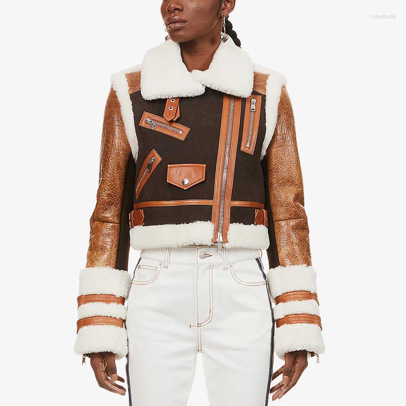 Women' Leather Women' HIGH STREET Est 2022 Winter Designer Jacket Women' Zippers Patchwork Synthetic Fur Overcoat, Auburn
Women' Leather Women' HIGH STREET Est 2022 Winter Designer Jacket Women' Zippers Patchwork Synthetic Fur Overcoat, Auburn
