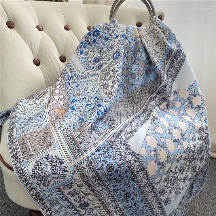 Scarves Twill Pure Silk Scarf Square Women Fashion Real Ladies Print Neckerchief Big Size 135cm Bandana Foulard
Scarves Twill Pure Silk Scarf Square Women Fashion Real Ladies Print Neckerchief Big Size 135cm Bandana Foulard