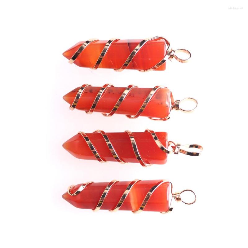 Pendant Necklaces 50pcs/lot High Quality Wrap Carnelian Hexagonal Column Necklace Natural Stone Healing Bulk Wholesales
Pendant Necklaces 50pcs/lot High Quality Wrap Carnelian Hexagonal Column Necklace Natural Stone Healing Bulk Wholesales