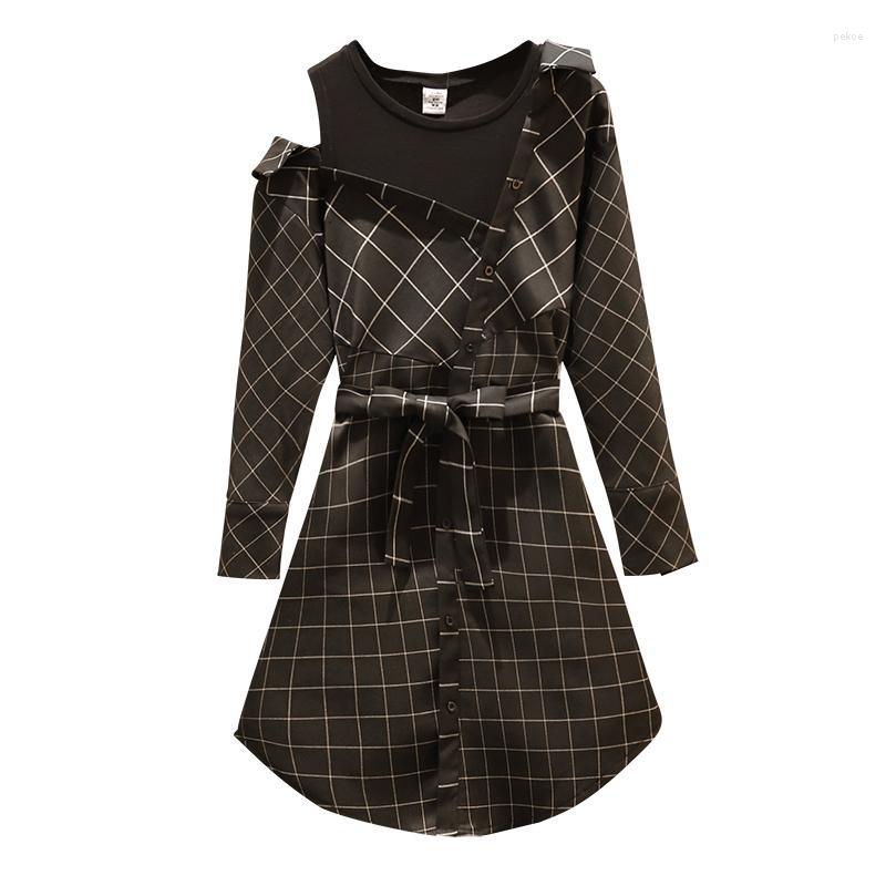 Casual Dresses Black Splicing Fake Two Elegant Vestidos Trendy Robe Sexy Plus Size Dress Women Spring Fall Party Mini Clothes
Casual Dresses Black Splicing Fake Two Elegant Vestidos Trendy Robe Sexy Plus Size Dress Women Spring Fall Party Mini Clothes