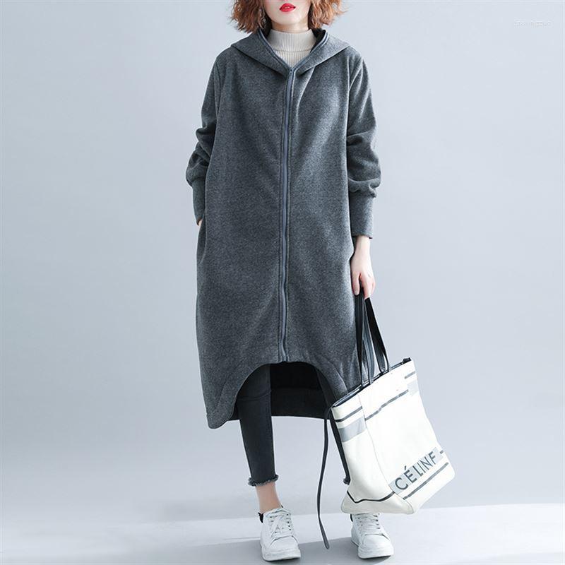 Women's Jackets Autumn Winter Long Jacket Women Hooded Zip Up Sleeve Fleece Coats Irregular Boyfriend Style Windbreaker Loose Solid Outwear, Black
Women's Jackets Autumn Winter Long Jacket Women Hooded Zip Up Sleeve Fleece Coats Irregular Boyfriend Style Windbreaker Loose Solid Outwear, Black