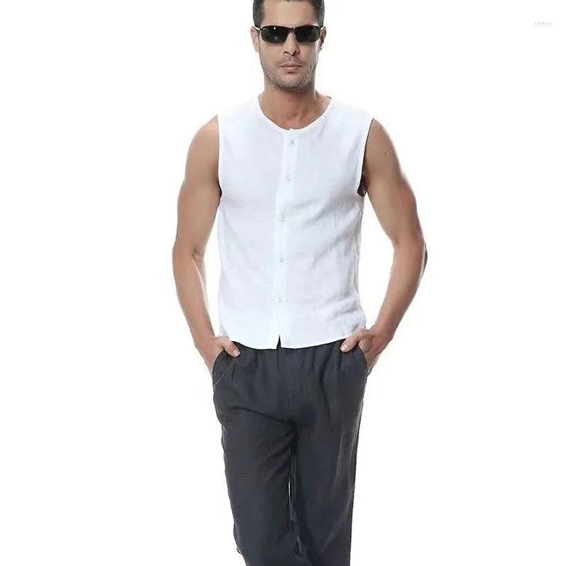 Men' Vests Men' Vest Linen O Neck Breathable Singal Breasted Male Gentleman Business Waistcoat Summer Vintage Formal Casual For Men, Black
Men' Vests Men' Vest Linen O Neck Breathable Singal Breasted Male Gentleman Business Waistcoat Summer Vintage Formal Casual For Men, Black