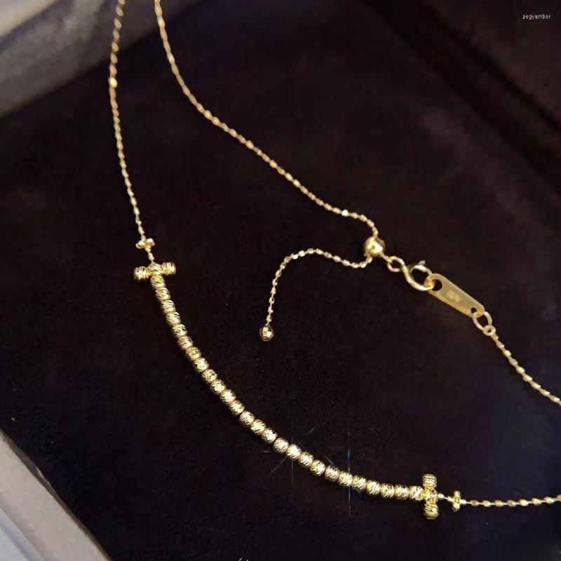 Chains MADALENA SARARA Pure 18K Gold Chain Women Necklace Sweet Style Beaded Crossing
Chains MADALENA SARARA Pure 18K Gold Chain Women Necklace Sweet Style Beaded Crossing