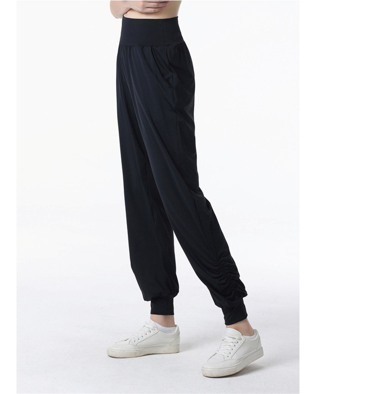 LM Women Jogging Yoga Loose Pocket Joggers Soft High Waist Hip Lift Elastic Casual Pants Drawstring Legs Sweatpants