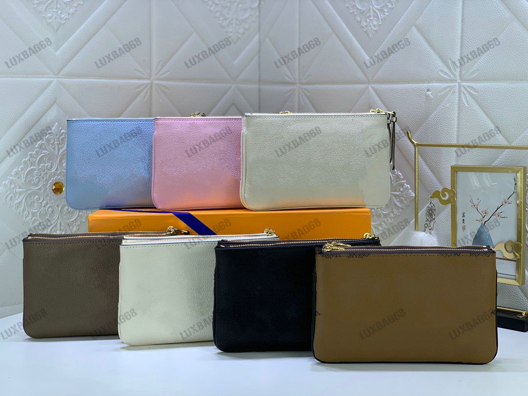 Double Zip Pochettes Shoulder Bag Monograms Two Zipped Pockets Chain Pouch Women mini Wallet Crossbody Designer Clutch Bag, #01
Double Zip Pochettes Shoulder Bag Monograms Two Zipped Pockets Chain Pouch Women mini Wallet Crossbody Designer Clutch Bag, #01