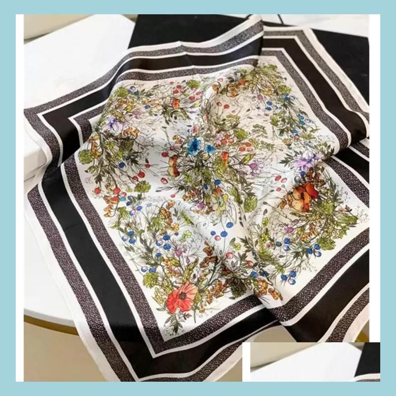 Scarves Luxury 100% Silk Square Scarf Neck Ring For Women Fashion Designer Flower Floral Letter Printed Satin Alphabet Twilly Scarfs Dhqu9
Scarves Luxury 100% Silk Square Scarf Neck Ring For Women Fashion Designer Flower Floral Letter Printed Satin Alphabet Twilly Scarfs Dhqu9