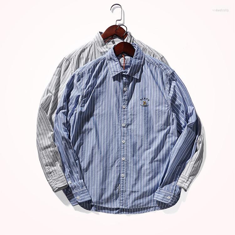 Men's Casual Shirts Men's Autumn Japanese Retro Pure Cotton Long Sleeve Stripe Embroidery Shirt Men's Fashion Classic Washed Old, White
Men's Casual Shirts Men's Autumn Japanese Retro Pure Cotton Long Sleeve Stripe Embroidery Shirt Men's Fashion Classic Washed Old, White
