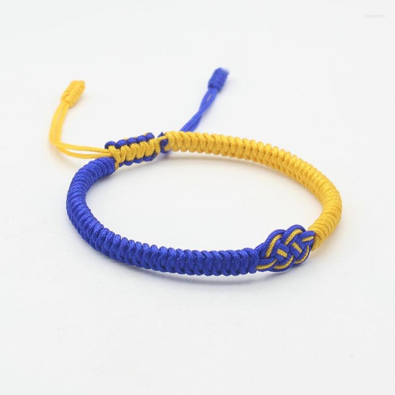 Charm Bracelets Handmade Celtic Knot Bracelet Jewelry Wristband Blue Yellow Color For Men Women Unisex Gift
Charm Bracelets Handmade Celtic Knot Bracelet Jewelry Wristband Blue Yellow Color For Men Women Unisex Gift