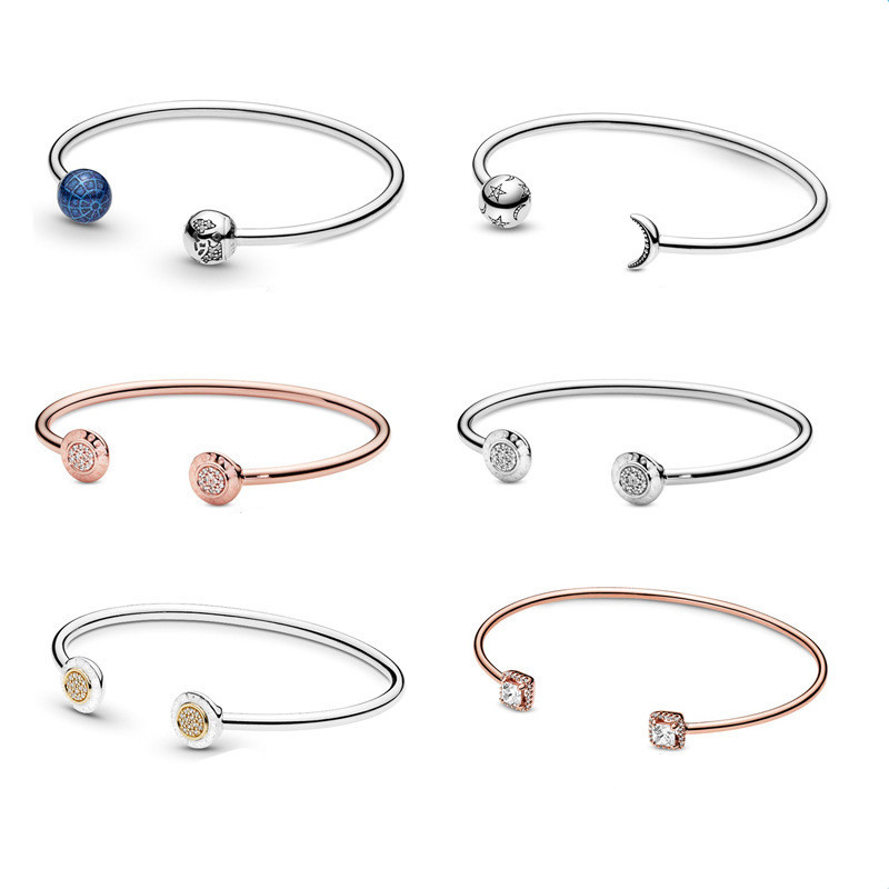 S925 Silver Open Bangle diy Fashion Accessories for Pandora Style Jewelry Star Moon Bracelet
S925 Silver Open Bangle diy Fashion Accessories for Pandora Style Jewelry Star Moon Bracelet