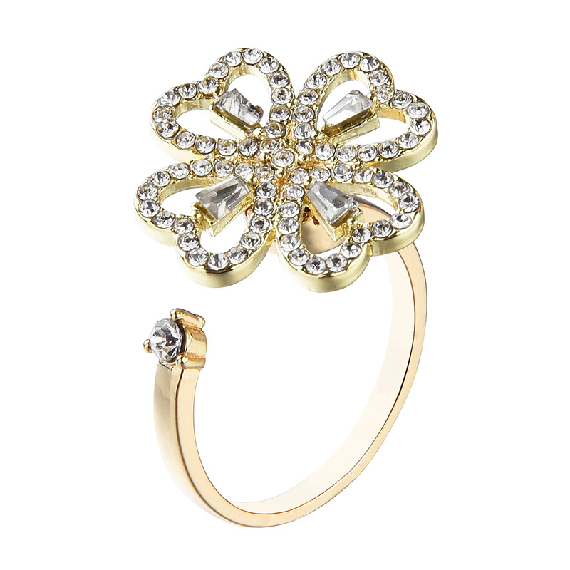 Four Leaf Clover Rings Fidget Ring Adjustable Anxiety Spinner Ring Relieving Stress Jewelry Gift
Four Leaf Clover Rings Fidget Ring Adjustable Anxiety Spinner Ring Relieving Stress Jewelry Gift
