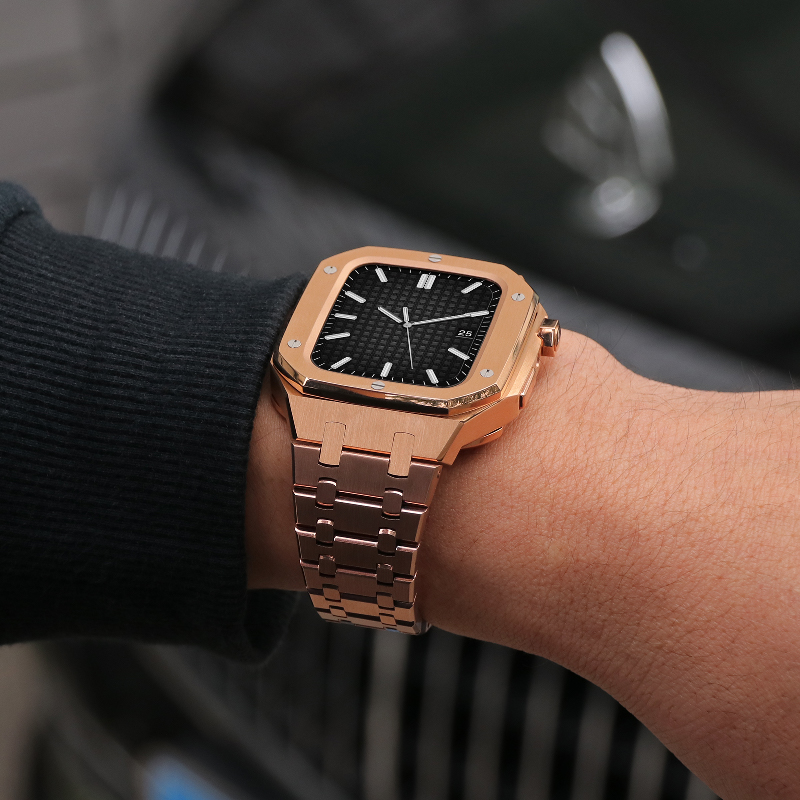 for Watch Cases Luxury Premium Stainless Steel AP Modification Kit Protective Case Band Strap Cover iwatch 44mm 45mm1631169