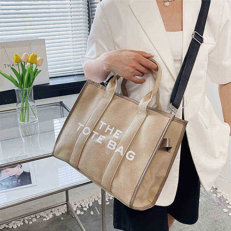 Marc tote bag Evening Bag Designer shoulder Brand Canvas Large Tote for Women Khaki Black Lady Crossbody Fashion Handbags Business Shopper, Blue 
Marc tote bag Evening Bag Designer shoulder Brand Canvas Large Tote for Women Khaki Black Lady Crossbody Fashion Handbags Business Shopper, Blue