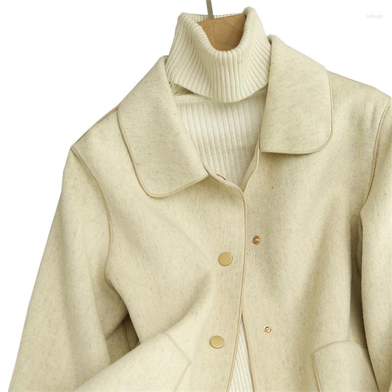Women' Wool 2022 Women' Double-Sided Coat Spring Autumn Woolen Short Jackets Casual Lady Top Soft Cozy Solid Fleece Outerwears JH356, Brown
Women' Wool 2022 Women' Double-Sided Coat Spring Autumn Woolen Short Jackets Casual Lady Top Soft Cozy Solid Fleece Outerwears JH356, Brown