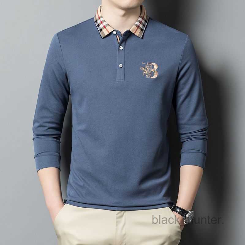 Burbrerys Designer Men's T-Shirts fashion brand new long sleeved t-shirt Autumn middle-aged young business loose polo shirt men lapel tee, Aqua blue
Burbrerys Designer Men's T-Shirts fashion brand new long sleeved t-shirt Autumn middle-aged young business loose polo shirt men lapel tee, Aqua blue