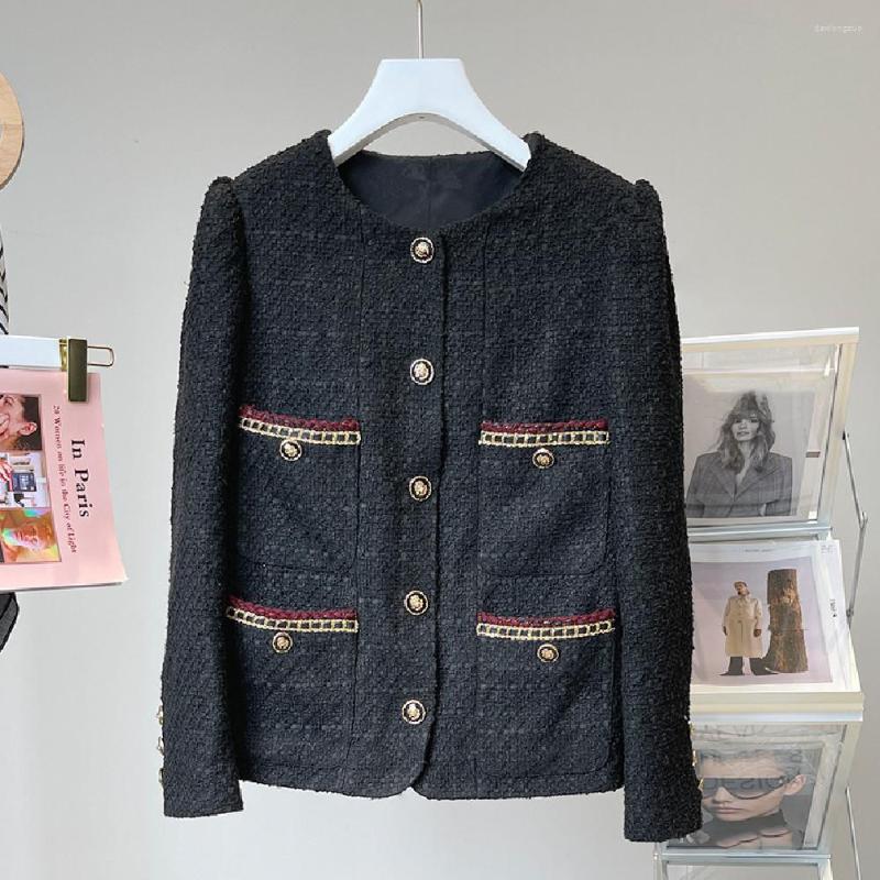 Women's Jackets Europe Style Autumn Women's High QualityO-neck Tweed Fashion Pockets Short Coat C357, Black
Women's Jackets Europe Style Autumn Women's High QualityO-neck Tweed Fashion Pockets Short Coat C357, Black