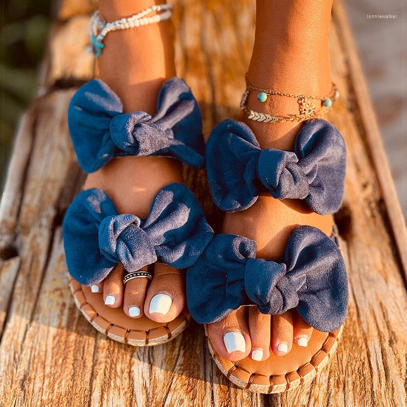 Sandals Women Sweet Summer Shoes Bowknot Flats Slip-on Female Slippers Beach Sandalias Mujer, Blue
Sandals Women Sweet Summer Shoes Bowknot Flats Slip-on Female Slippers Beach Sandalias Mujer, Blue