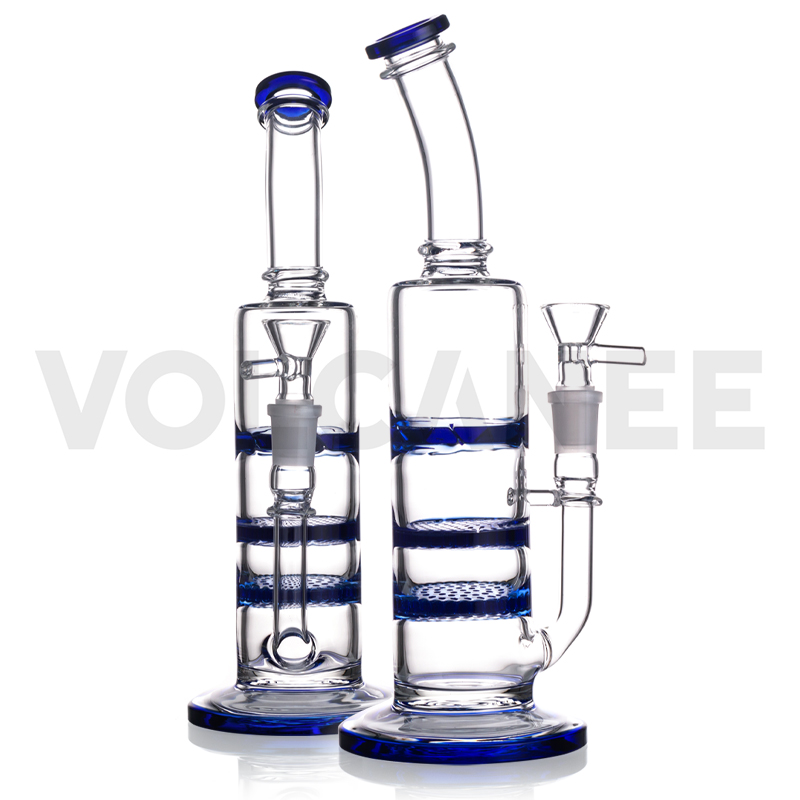 

Glass Bong Hookahs with Ash Catcher Cyclone Recycler Hookah 7 Inch 14mm Female Water Pipe Bongs Dab rigs with Bowl