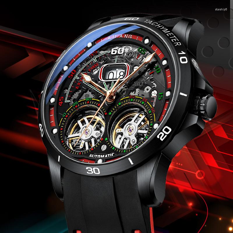 Wristwatches Skeleton 2 Tourbillon Automatic Watch For Men High Quality Mechanical Mens Watches 50m Waterproof Military Relogio Masculino, Black
Wristwatches Skeleton 2 Tourbillon Automatic Watch For Men High Quality Mechanical Mens Watches 50m Waterproof Military Relogio Masculino, Black