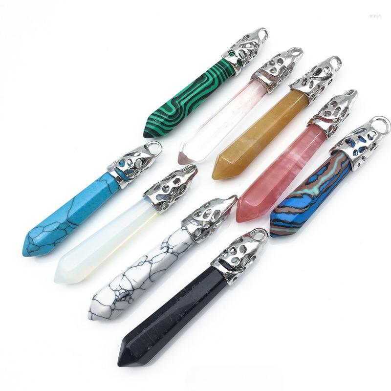 Pendant Necklaces Silver Plated Stone Reiki Healing Pendulum Hexagonal Pointed Natural Stones Quartz Pillar Charm For Necklace Women
Pendant Necklaces Silver Plated Stone Reiki Healing Pendulum Hexagonal Pointed Natural Stones Quartz Pillar Charm For Necklace Women