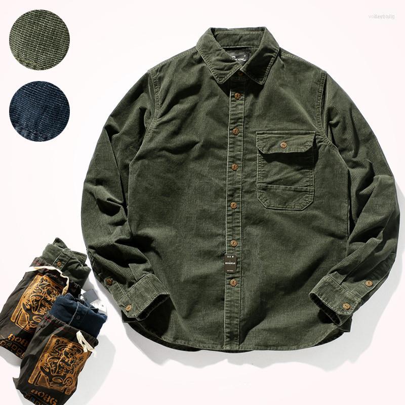 Men's Casual Shirts Men's Autumn Winter Japanese Retro Long Sleeve Thickened Corduroy Tooling Shirt Men's Fashion Pure Cotton, Dark green
Men's Casual Shirts Men's Autumn Winter Japanese Retro Long Sleeve Thickened Corduroy Tooling Shirt Men's Fashion Pure Cotton, Dark green